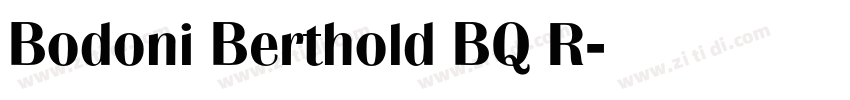 Bodoni Berthold BQ R字体转换
